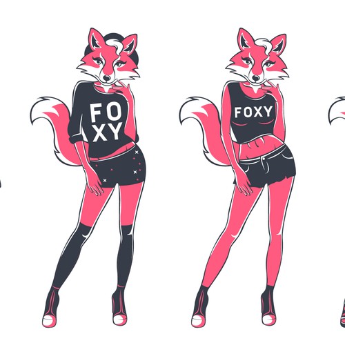 Create a fun, sexy, female, humanoid-fox character/icon for Foxy Design by vupeyadu ♥