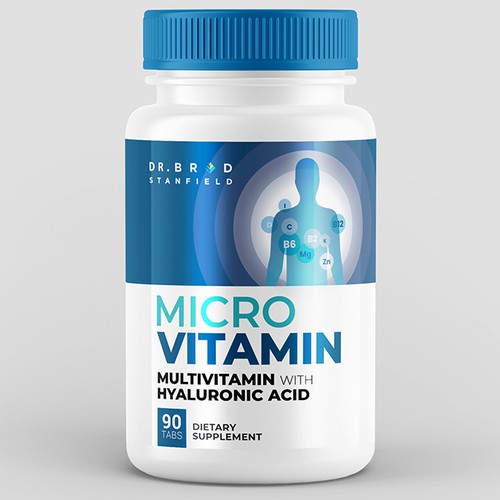 We Need a Vibrant and Scientifically-Inspired Label Design for MicroVitamin Design by Poroyo