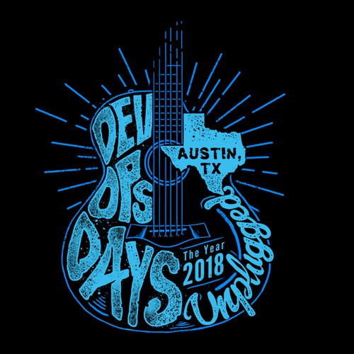 DevOps Days Unplugged - Create a rock band Unplugged tour style shirt Design by 80Kien