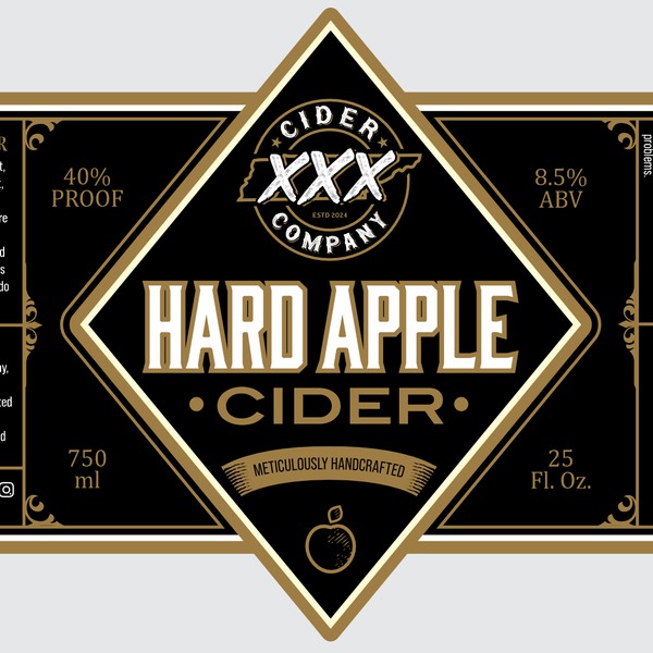 Design by 2B Creative titled "Hard qapple Cider Label Design"