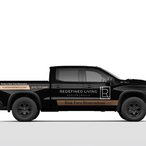 Sophisticated truck wrap for a Design and Build Home Renovation Company Design by Art Mahno ✔