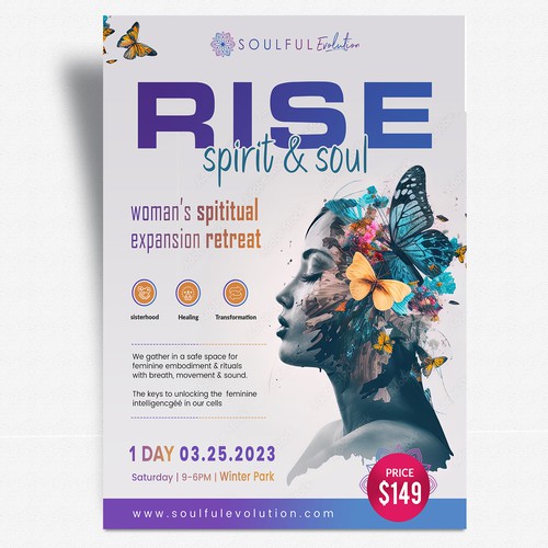 Spiritual Retreat Flyer Design by Alphabet ♥