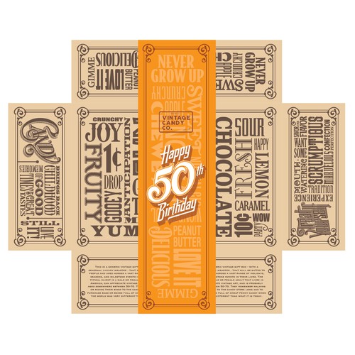 Design An Interesting Retail Vintage Candy Box / Subscription Candy Box!  (non gender or age specific, see details) Design by gcsgcs