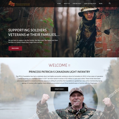 PPCLI Foundation website Design réalisé par WebFlux Solution