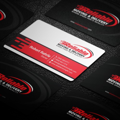 Business Card Design for Moving Company Design by GrapLink