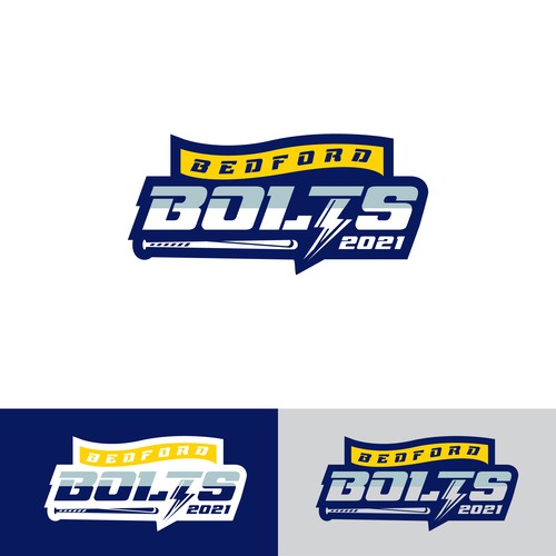 Team logo for the Bedford Bolts girls softball team Design by OpheRocklab