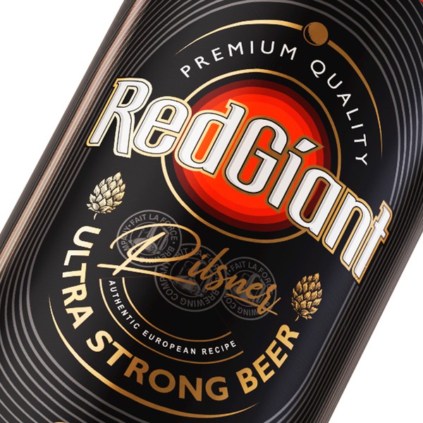 Design by SIMPLI titled "Red Giant Beer"