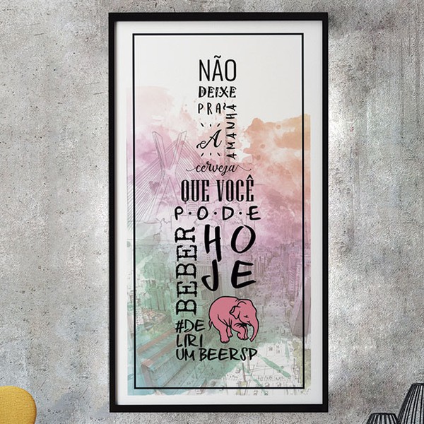 Design by Mariana Torres titled "Fun and creative poster - beer bar in São Paulo"