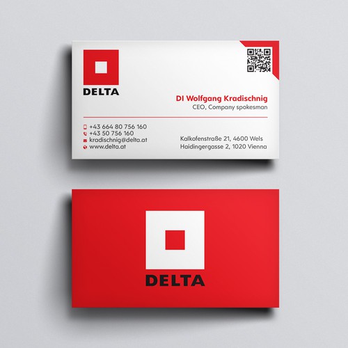 Diseño de DELTA Business Card Relaunch de Design sp