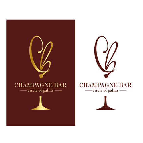 Luxury and modern Champagne Bar logo Design by KairBi