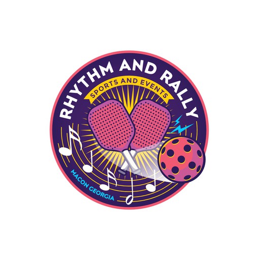 Music Meets Pickleball! Cool, musical logo for sports facility Design by chilibrand