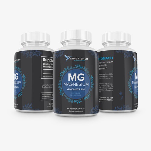 Supplements Label for Kingfisher Nutrition Product label contest