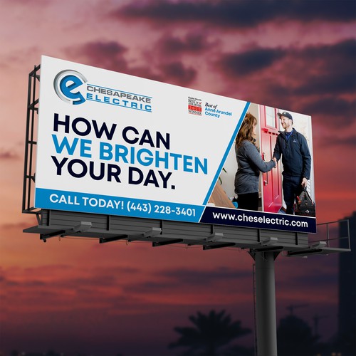 Chesapeake Electric Billboard Design by SoftSkills