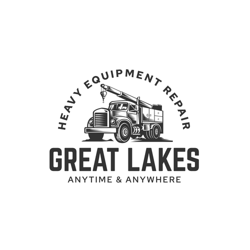 Creative design for heavy equipment repair in the state of Michigan Design by Ion-Art