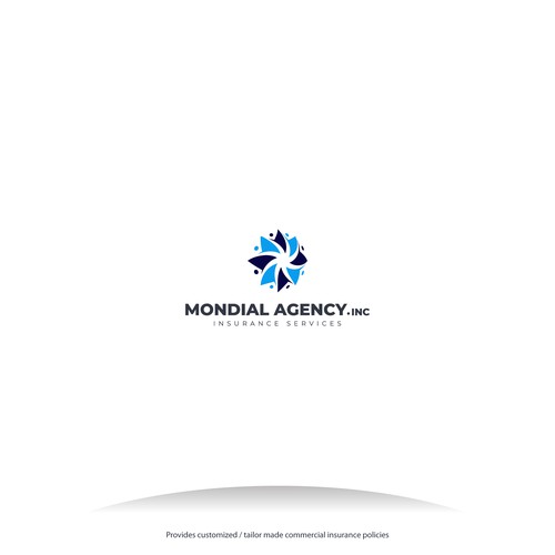 Looking for modern logo for Mondial Agency, Inc. Diseño de RestuSetya