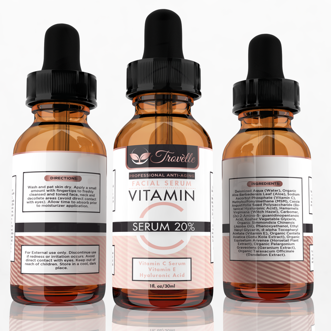 (GUARANTEED WINNER AWARDED) Needed Label for Vitamin C Serum bottle
