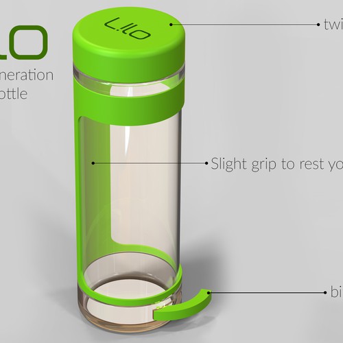 Unique Water Bottle Design for Athletes Design by russell.the.ice