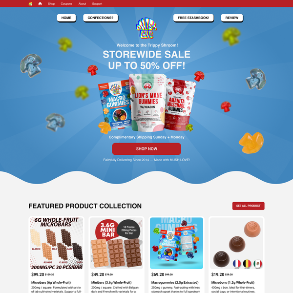 Trippy Shroom Landing Page