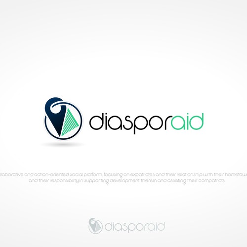 Design a powerful logo for diasporaid, an impact-oriented network/platform for expats Design by Angeleski