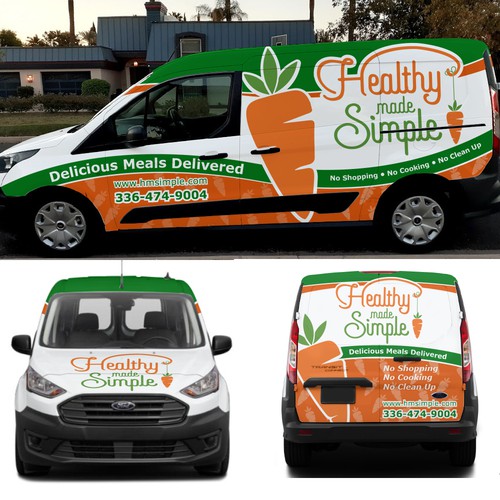 Design an eye popping van wrap for a fresh meal delivery service Design by xen art