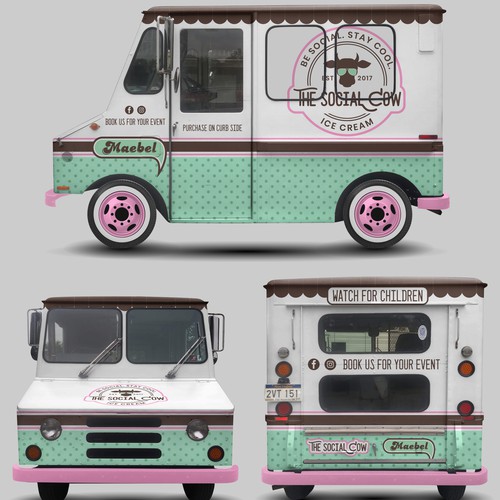 aricaturrashさんのVintage Ice Cream Truck Wrapデザイン