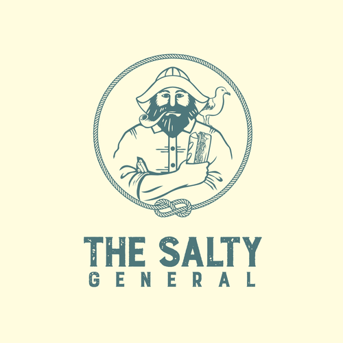 Salty New England General Store / sandwich shop combining classic text & modern imagery Design by Arto!