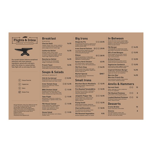 Refresh Menu Design for Local Wood Fired Kitchen Design by Fargo Ajans