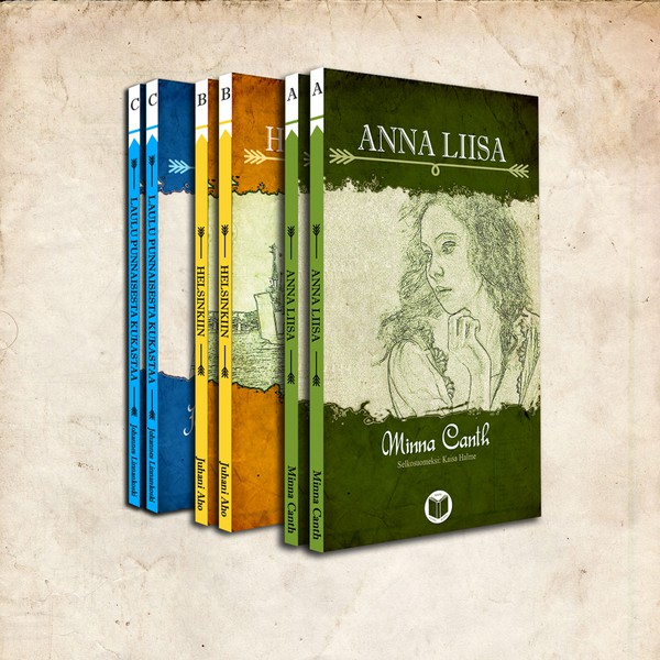 Design by Chunlee titled "Book cover template for a series of easy reader language books"