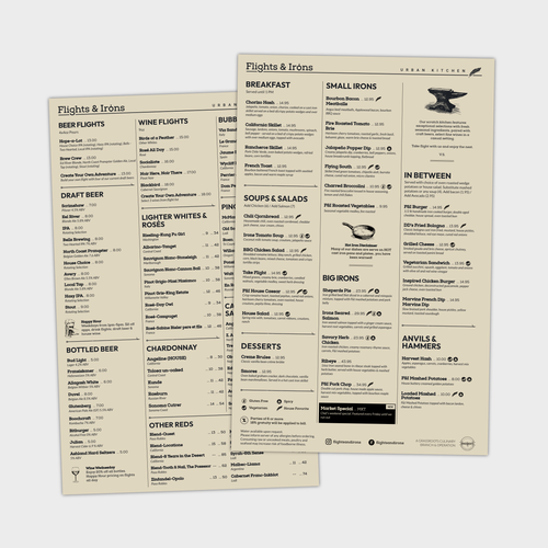 Refresh Menu Design for Local Wood Fired Kitchen Design by Federico Mohnen