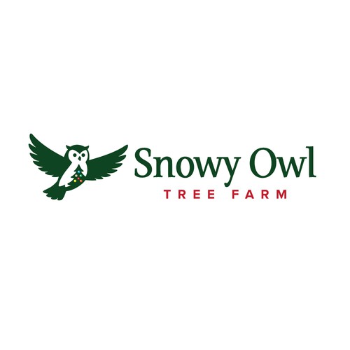 Snowy Owl Christmas Tree Farm ---LOGO COMPETITION! Design by Transformed Design Inc.