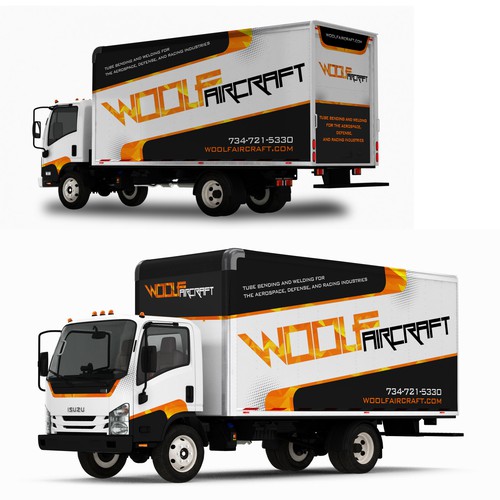 Design our box truck wrap! Design by Konstantin Graphics