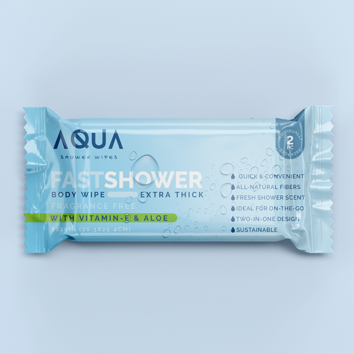 AQUA SHOWER WIPES :D Design by Sayyed Jamshed