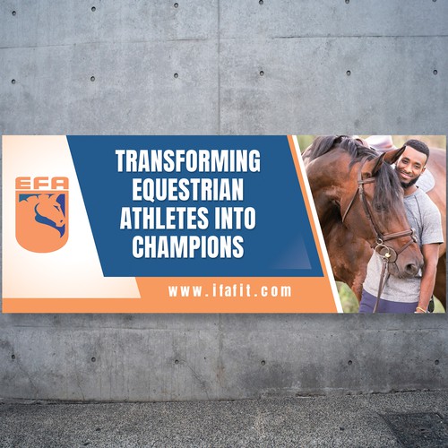 We need an amazingly classic and timeless banner for equestrian fitness academy Design by Dzhafir