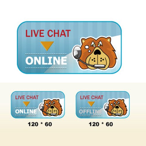 Design a "Live Chat" Button Diseño de april