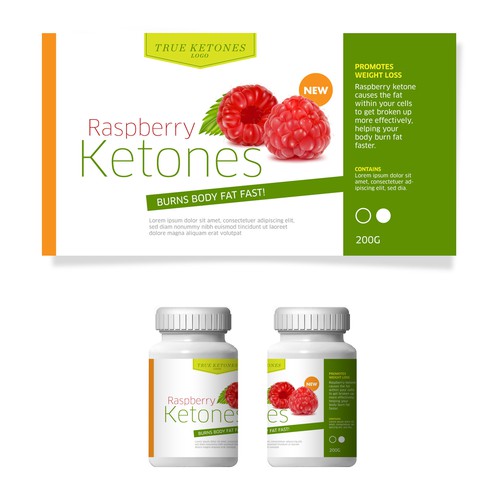 Help True Ketones with a new product label Design von Office Creative