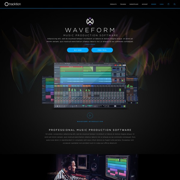 Design by Della Permana titled "Waveform Product Page"