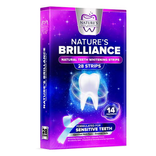 Natural Design Needed for Nature's Brilliance Whitening Strips Design by rembrandtjurin