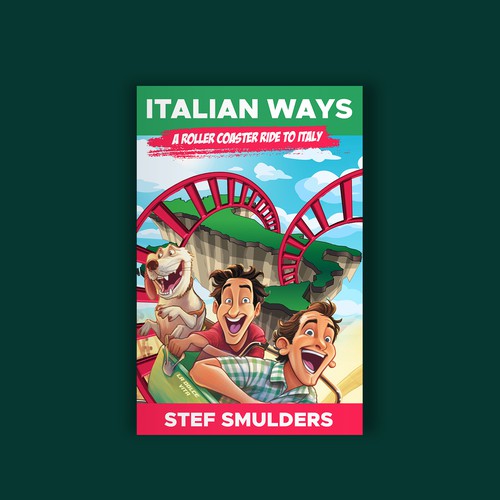 Funny Book Cover Illustration about Italy Design by Alem Duran