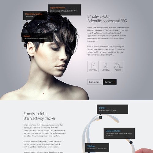 Redesign website for International Award Winning EEG system Design by Brace