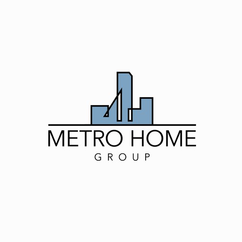 Metro Home Group Real Estate Team Logo Diseño de Creafyx