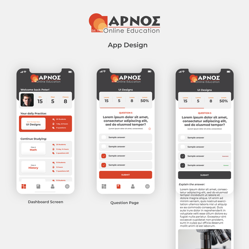 Design 2 screens for a Quiz App Design von PROMETER