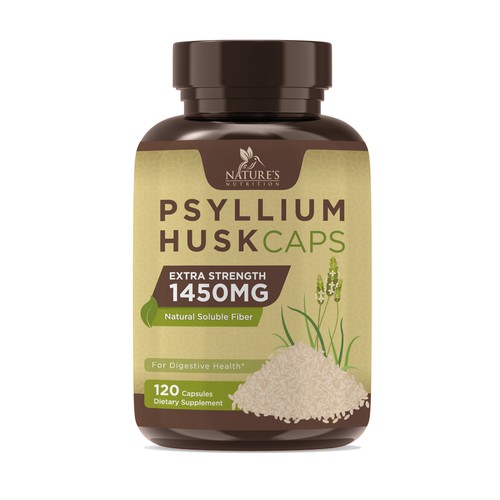 Natural Psyllium Husk Capsules Design needed for Nature's Nutrition Design by EsoWorld