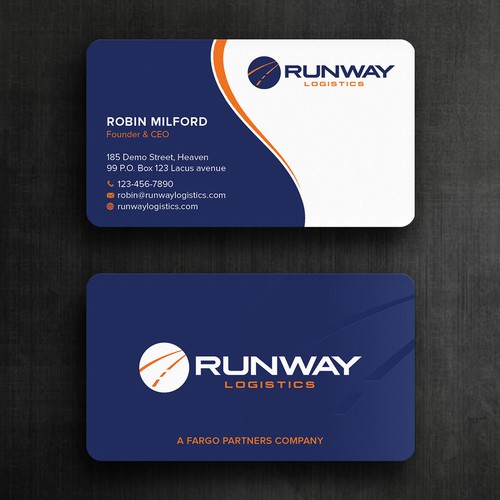 Runway Logistics Business Card Design by Felix SH