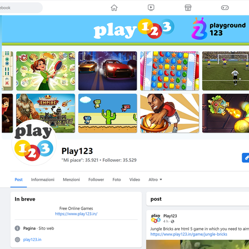 Facebook cover for a free games website Design by denkil