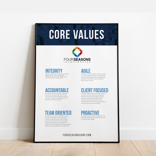 FourSeasons Core Values Campaign Design by Gecko Creatives