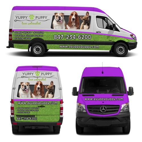 Car Wrap! Make our doggie daycare van the talk of the town! | Car ...