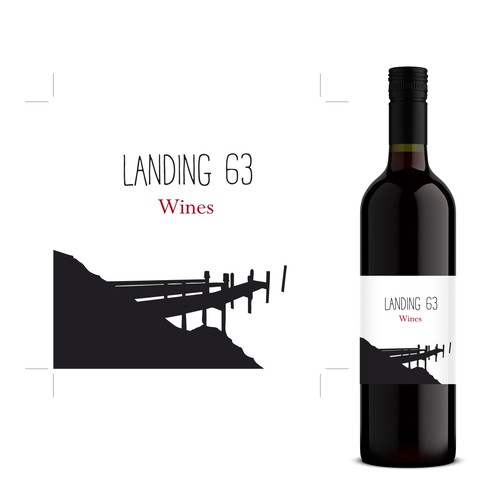 Landing 63 Wine Label Design by c-artworker