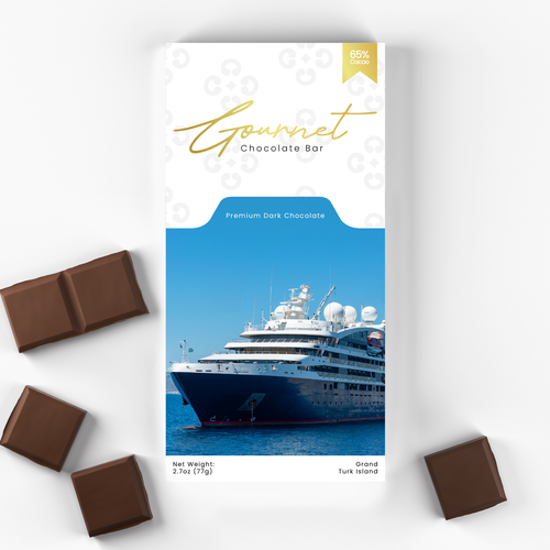 Chocolate Bar Wrapper for Cruiseline Design by Bonographic