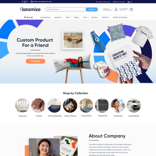 Personalized Products eCommerce Website Refresh Design von FixInc