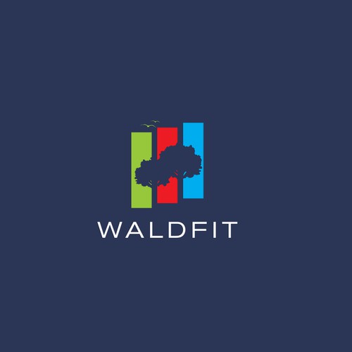 Calm, relaxing logo to suggest gaining peace of mind and health in forests Design by reflect the style ™